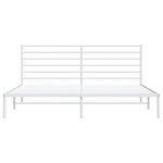 vidaXL Cadre de lit métal sans matelas et tête de lit blanc 193x203 cm