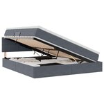vidaXL Lit de Rangement Gris foncé 160 x 200 cm Velours