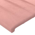 vidaXL Tête de lit avec oreilles Rose 163x23x78/88 cm Velours