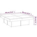 vidaXL Table basse Chêne fumé 90x90x28 cm Bois d'ingénierie