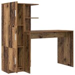 vidaXL Bureau 2 Pièces Bois ancien
