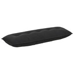 vidaXL Coussin de Dos Noir 140 x 50 cm Tissu en velours côtelé