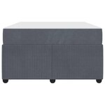 vidaXL Cadre de lit avec matelas Autre Gris foncé 120 x 200 cm Velours