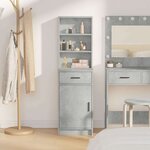 vidaXL Haut Armoire Gris béton 40 x 40 5 x 135 cm Bois d'ingénierie