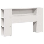 vidaXL Lit bibliothèque sans matelas blanc 120x200 cm bois pin massif