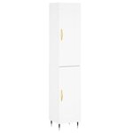 vidaXL Buffet haut Blanc 34 5x34x180 cm Bois d'ingénierie