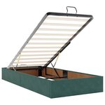 VidaXL Cadre de lit ottoman avec matelas vert foncé 180x200cm velours