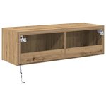 vidaXL Meuble TV mural Montage mural chêne artisanal 100 x 35 x 31 cm