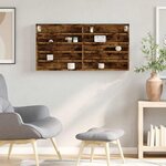 vidaXL Armoire à vitrine chêne fumé 100x8 5x50 cm bois d'ingénierie
