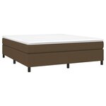 vidaXL Sommier à lattes de lit avec matelas Marron foncé 160x200 cm