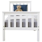 Lit simple en bois - blanc
