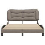 vidaXL Cadre de lit sans matelas taupe 140x190 cm tissu