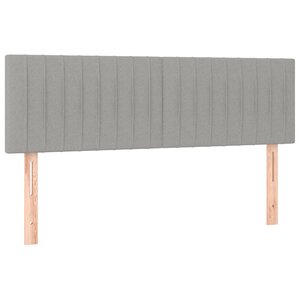 vidaXL Têtes de lit 2 Pièces Gris clair 72x5x78/88 cm Tissu