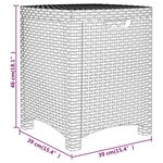 vidaXL Boîte de rangement de jardin 39x39x46 cm Rotin PP Marron