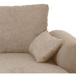 Canapé d'angle convertible réversible MAX - Méridienne avec coffre - Tissu camel - 240 x 143 x 85 cm