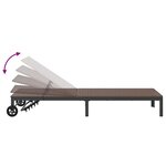 vidaXL Transat 1-personne Marron 60 x 200 x 27cm polyrotin