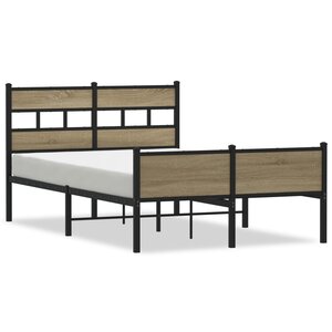 vidaXL Cadre de lit sans matelas chêne sonoma 120x190 cm