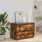 vidaXL Armoire de rangement Chêne fumé 80 x 48 x 57 cm