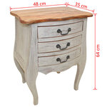 vidaXL Table de chevet bois d'acajou massif 48x35x64 cm