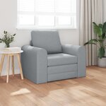 vidaXL Canapé lit au sol 2-en-1 gris clair 98x71x83 cm tissu