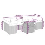 vidaXL Salon de jardin avec coussins 8 Pièces beige résine tressée