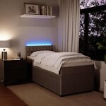 vidaXL Sommier à lattes de lit et matelas Gris clair 80x200 cm Velours