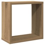 vidaXL Étagères cube murales 6 Pièces chêne artisanal bois d'ingénierie