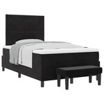 vidaXL Lit à ressorts avec tête de lit Noir 200 x 120 cm Velours