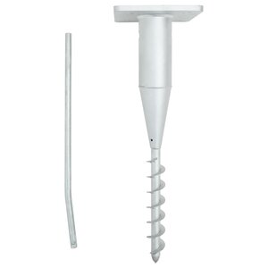 vidaXL Base de parasol enterré avec tringle 16x16x52 cm acier