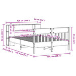 vidaXL Lit bibliothèque sans matelas 120x190 cm bois de pin massif