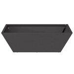 vidaXL Pot de jardin en forme de bol 5 Pièces Noir 50 x 50 x 15 cm Acier