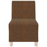vidaXL Fauteuil 3 Pièces Marron 55 x 74 x 82 cm Cuir suédé faux