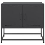 vidaXL Meuble TV noir 68 5x39x60 5 cm acier