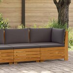 vidaXL Ensemble de salon de jardin 2 Pièce Marron Bois d'Acacia Massif