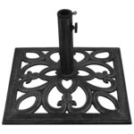 vidaXL Socle de parasol Noir 47x47x33 cm Fonte