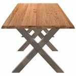 vidaXL Table à manger marron clair bois de chêne massif rectangulaire