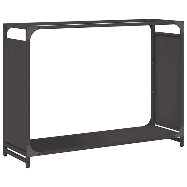 vidaXL Portant de bois chauffage noir 90x28x65 cm