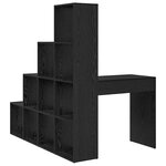 vidaXL Bureau d'angle avec étagère Chêne noir 101 5 x 149 5 x 149 5 cm