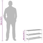 vidaXL Range-chaussures à 3 étagères 2 Pièces Bois de sapin solide