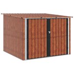 vidaXL Abri de vélo 3 Pièces Marron 216 x 207 x 158 cm Métал