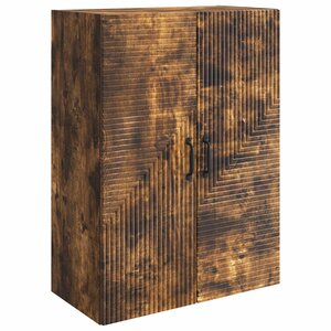 vidaXL Armoire Murale Chêne fumé 66 x 34 5 x 90 cm Bois d'ingénierie