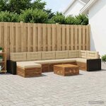 vidaXL Ensemble de canapés d'extérieur 8 pc Naturel et Beige