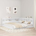 vidaXL Tête de lit de rangement Blanc 180 cm Bois d'ingénierie