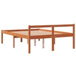 vidaXL Lit pour personne âgée cire marron 135x190cm bois de pin massif