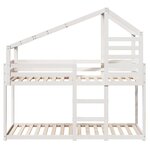 vidaXL Lit superposé sans matelas blanc 90x190 cm bois de pin massif