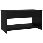 vidaXL Table basse noir 102x50x52 5 cm bois d'ingénierie