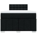 vidaXL Sommier à lattes de lit avec matelas noir 120x190 cm tissu