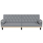vidaXL Canapé-lit avec accoudoirs gris clair tissu