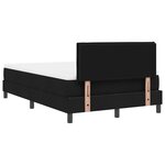 vidaXL Lit à ressorts avec matelas noir 120x190 cm tissu