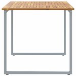 vidaXL Table de Jardin Gris 140 x 80 x 75 cm Bois d'Acacia Massif
